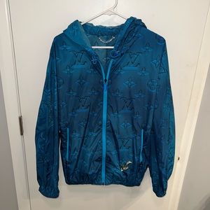 Louis Vuitton blue wind breaker jacket size large